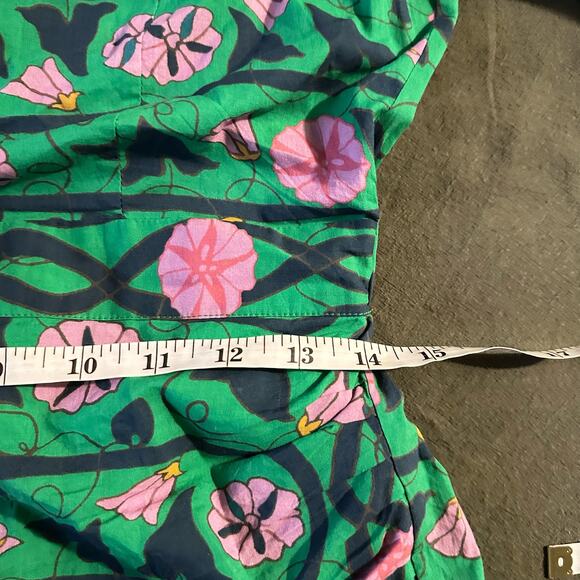 RHODE Green and Pink Floral Mini Dress - Picture 7 of 7